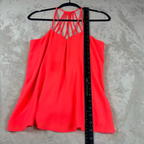Express Neon Coral Strappy Racerback Tank Top XS - Picture 5 of 8